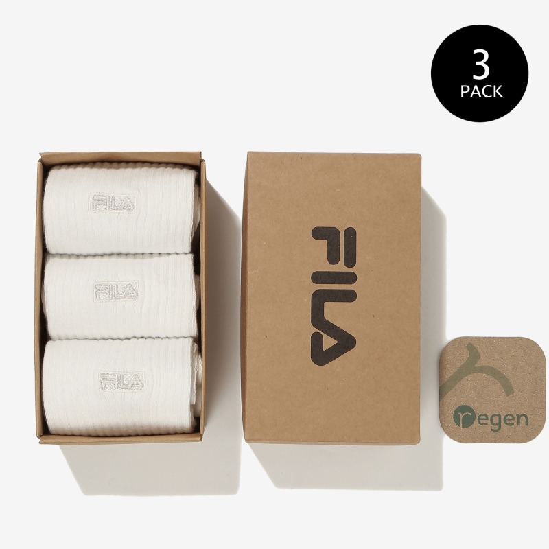 韓國FILA 3 Pack Long Socks (白色)